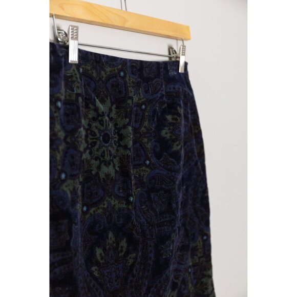 VTG Corduroy St. John's Bay Paisley Skirt - Picture 2 of 5